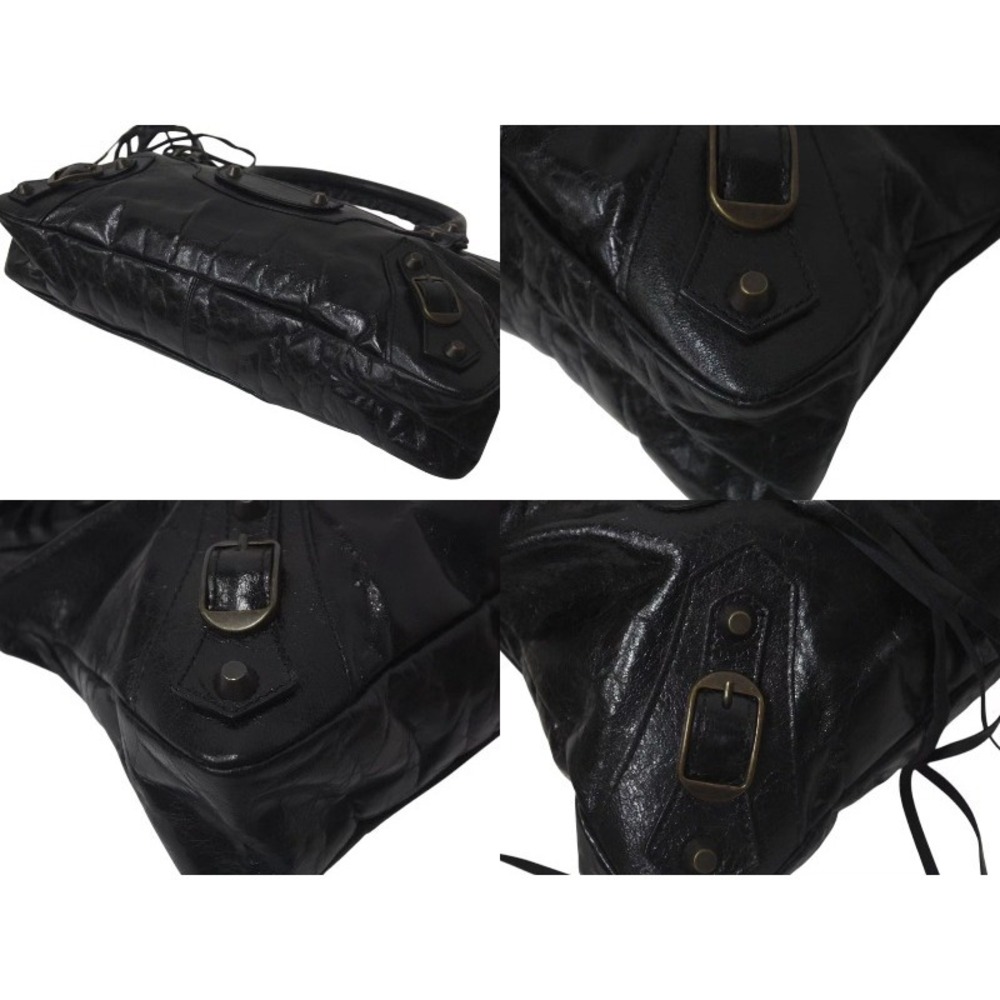 BALENCIAGA The First City Bag Shoulder Black Leather - Picture 7 of 10